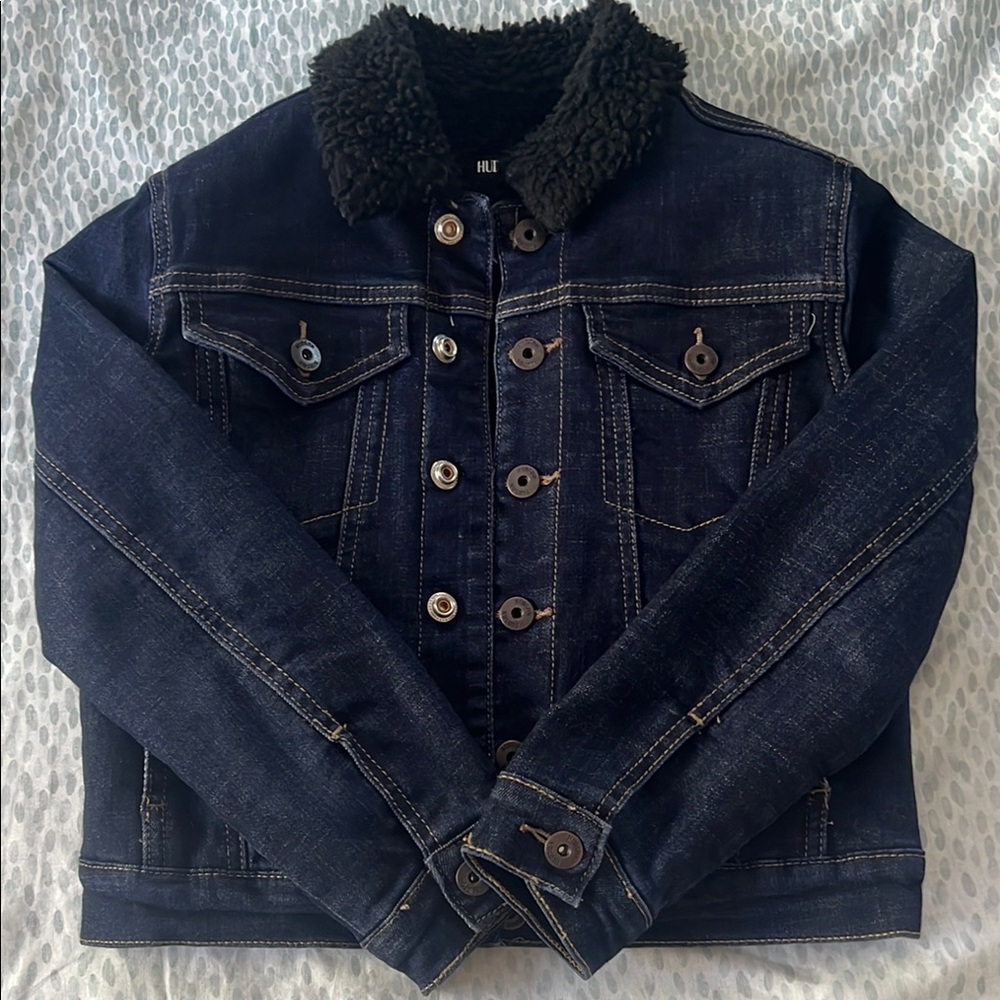 Denim Jacket with Sherpa Collar
